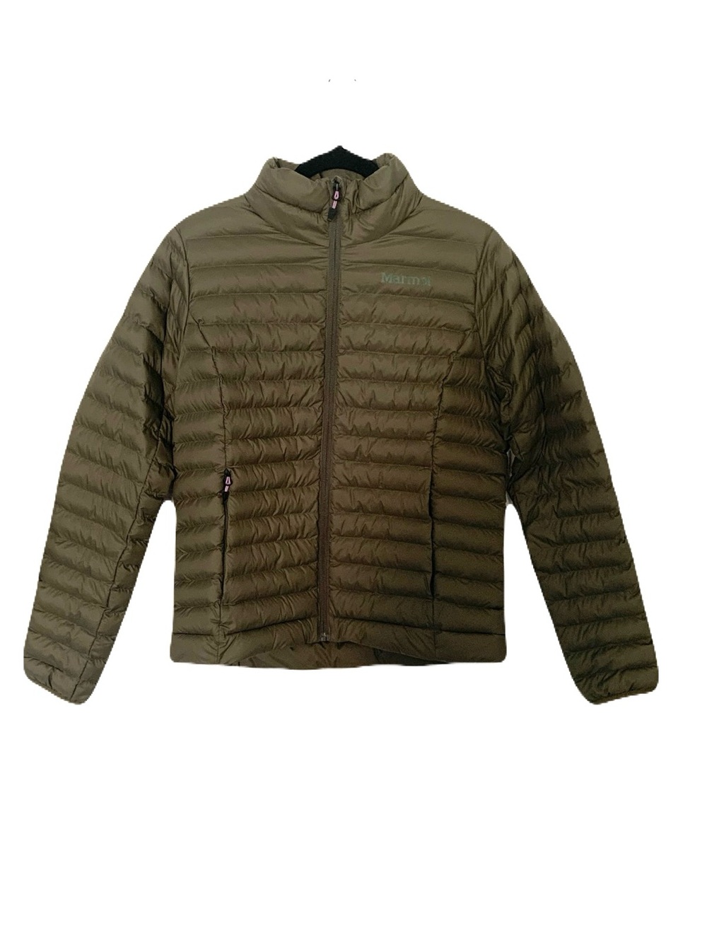 Marmot Medium Olive Green Zip Pockets Lightweight 3M Thinsulate Puffer Jacket
